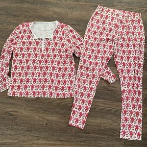 Roller rabbit pink monkey pjs